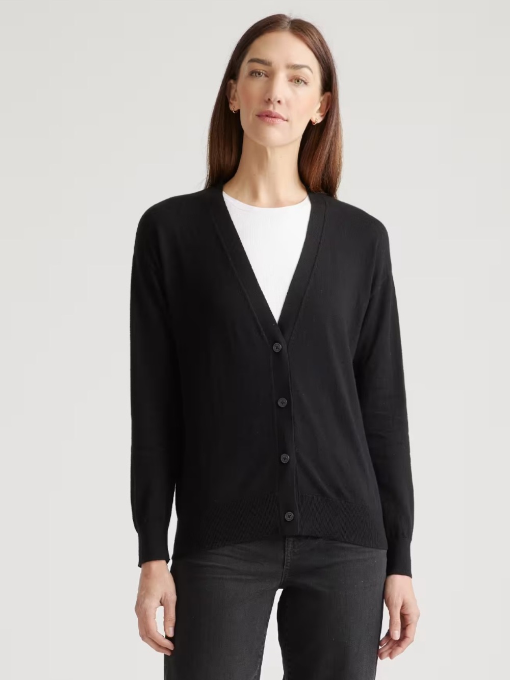 Quince Lightweight Cotton Cashmere Cardigan